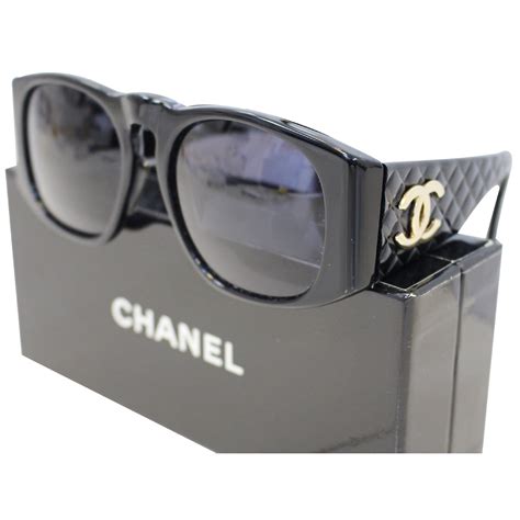 chanel vintage 2000's black mask sunglasses|Vintage Chanel Sunglasses .